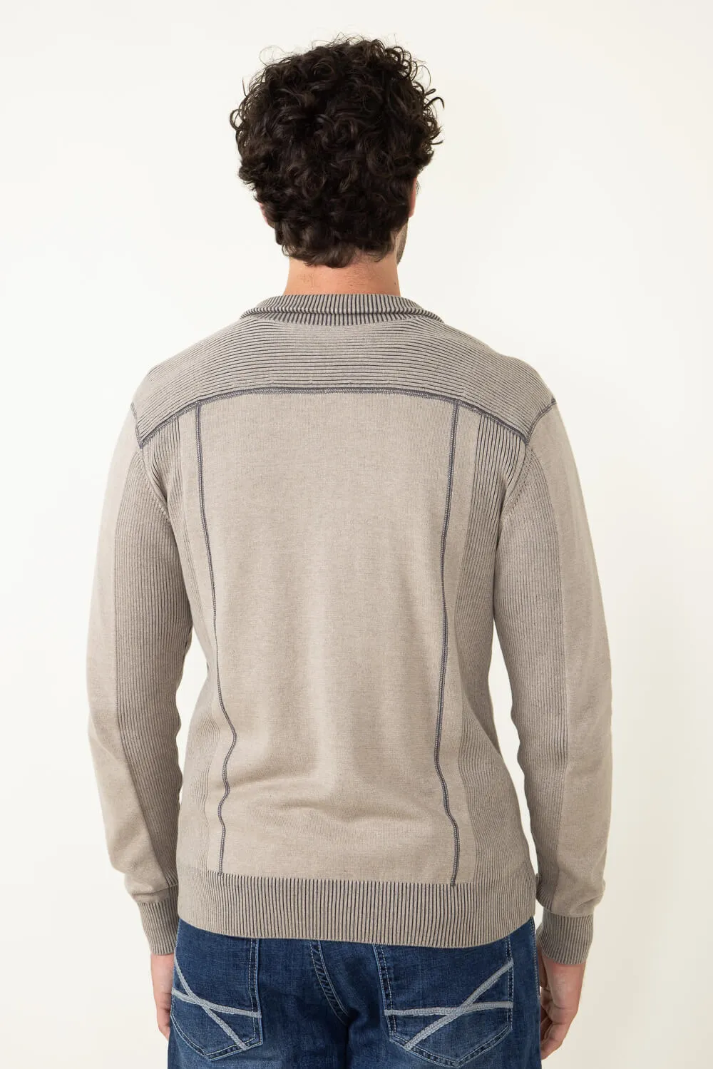 1897 Original 1/4 Zip Mock Neck Sweater for Men in Oatmeal | 1973GL-F24-OATMEAL