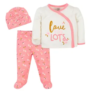 3-Piece Baby Girls Ballerina Take Me Home Set