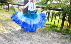 3 tone skirt shades of blue WLS