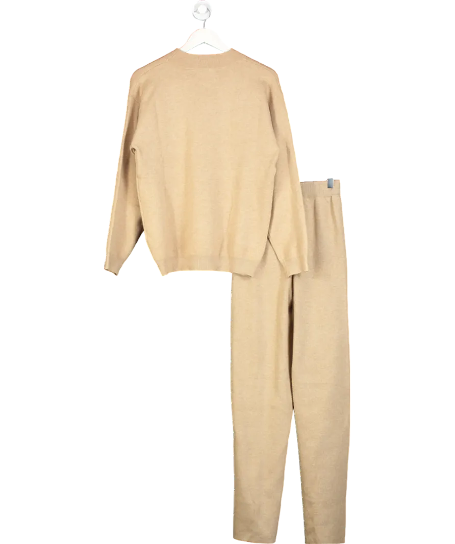 4th & Reckless Beige Knitted Fourth Jumper- Avery    Beige Knitted Wide Leg Trouser- Cameron UK 8