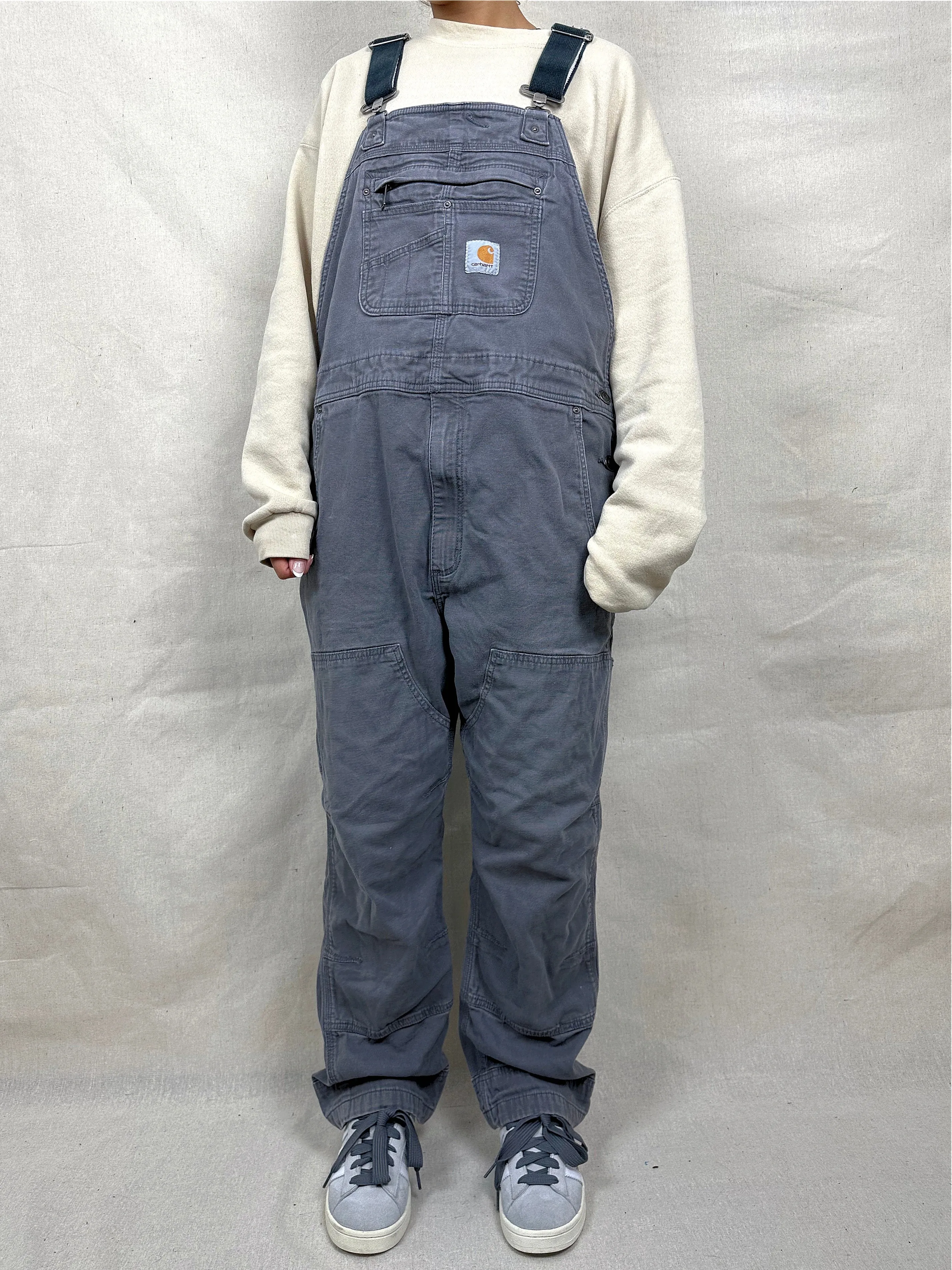 90's Carhartt Heavy Duty Vintage Dungarees/Overalls up to Size 38"