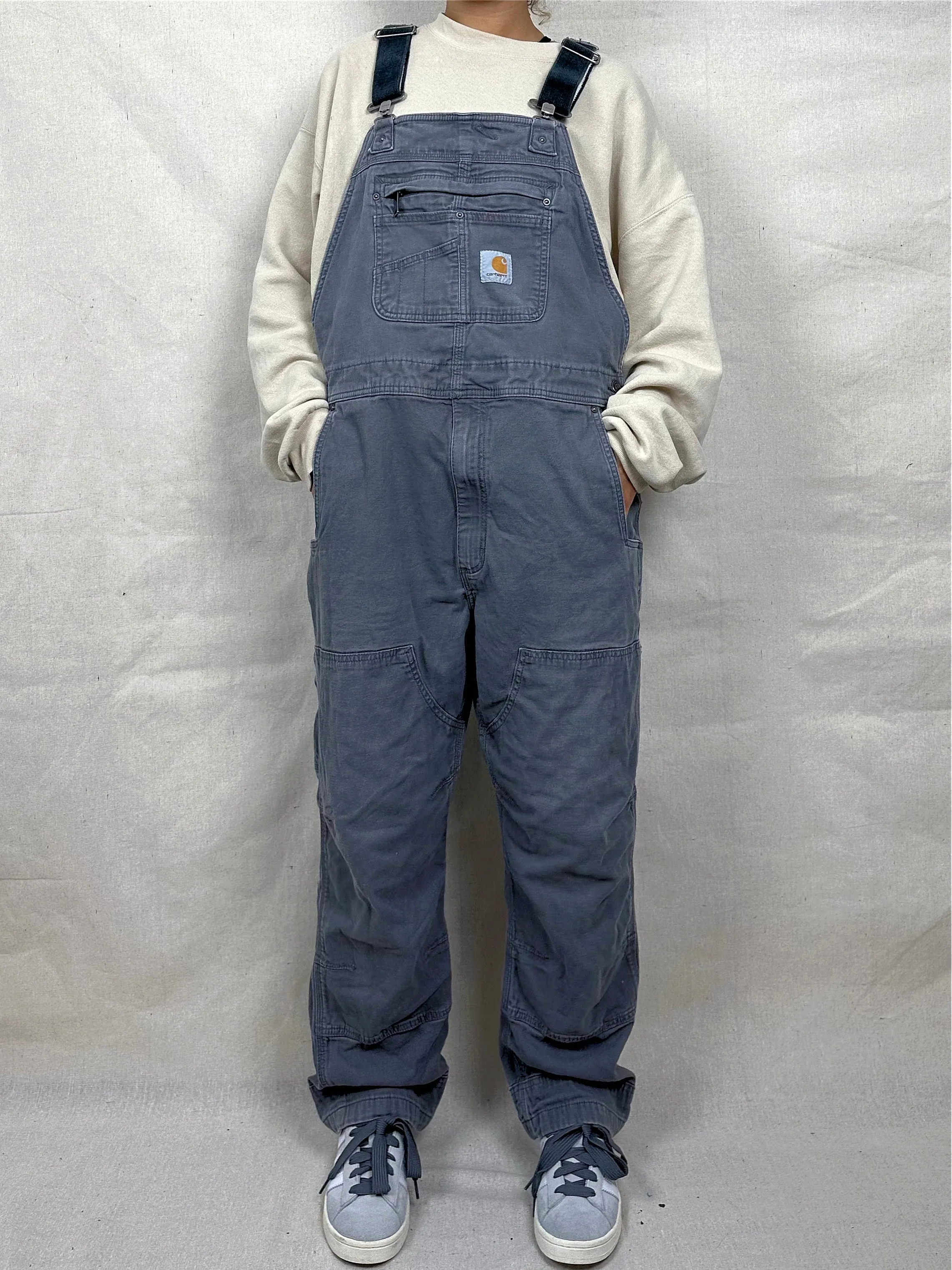 90's Carhartt Heavy Duty Vintage Dungarees/Overalls up to Size 38"