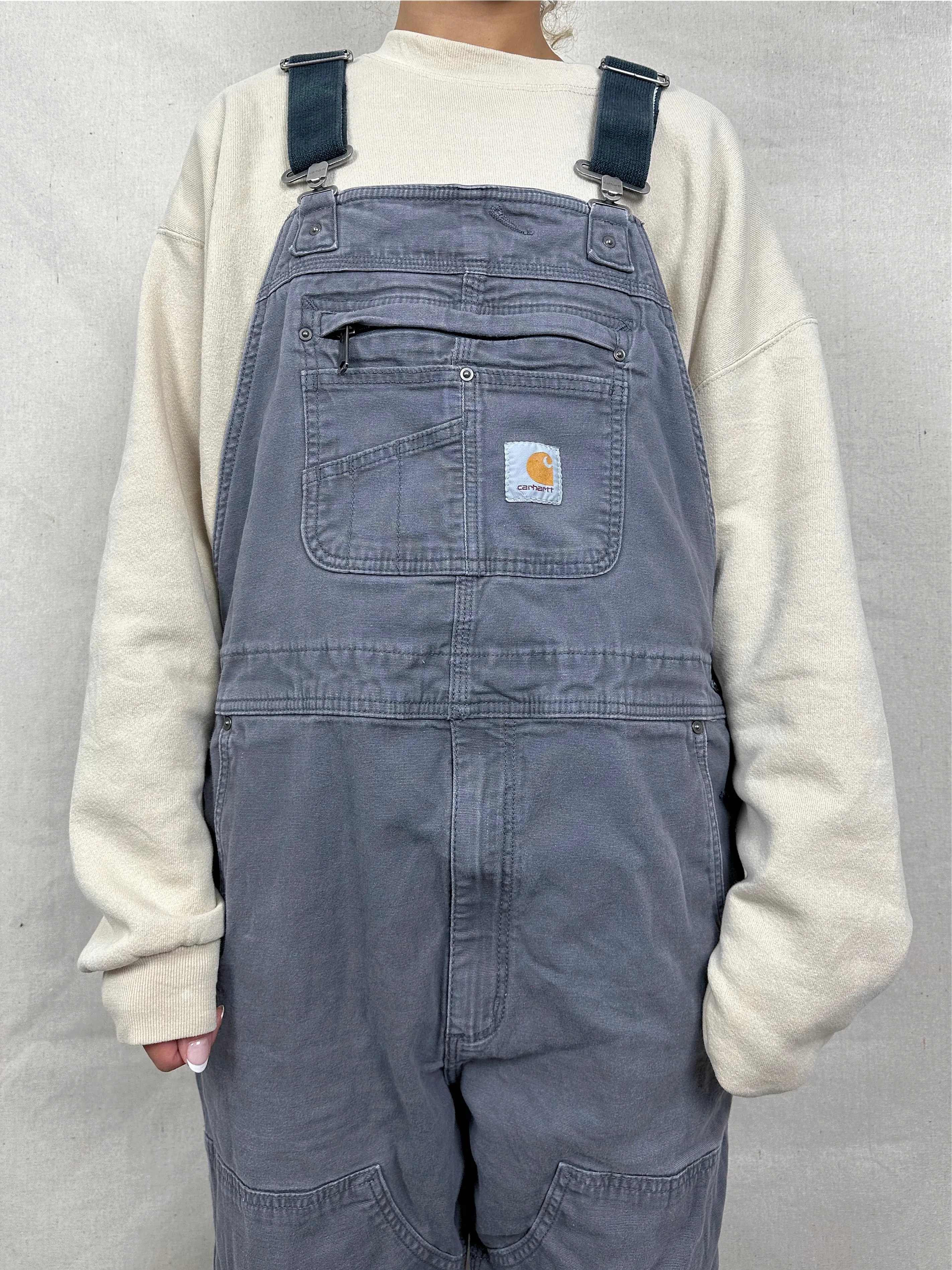 90's Carhartt Heavy Duty Vintage Dungarees/Overalls up to Size 38"