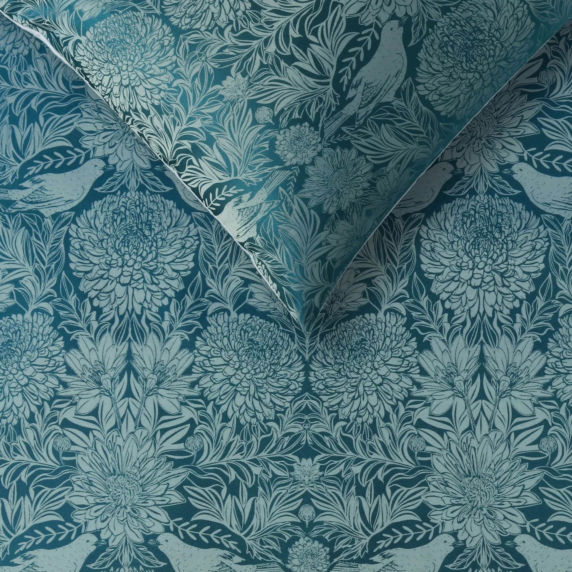 Accessorize Birdie Teal Jacquard Quilt Cover Sets