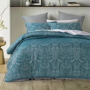 Accessorize Birdie Teal Jacquard Quilt Cover Sets