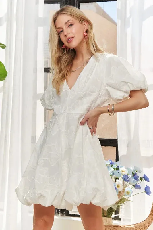 ADORA Puff Sleeve Floral Dress
