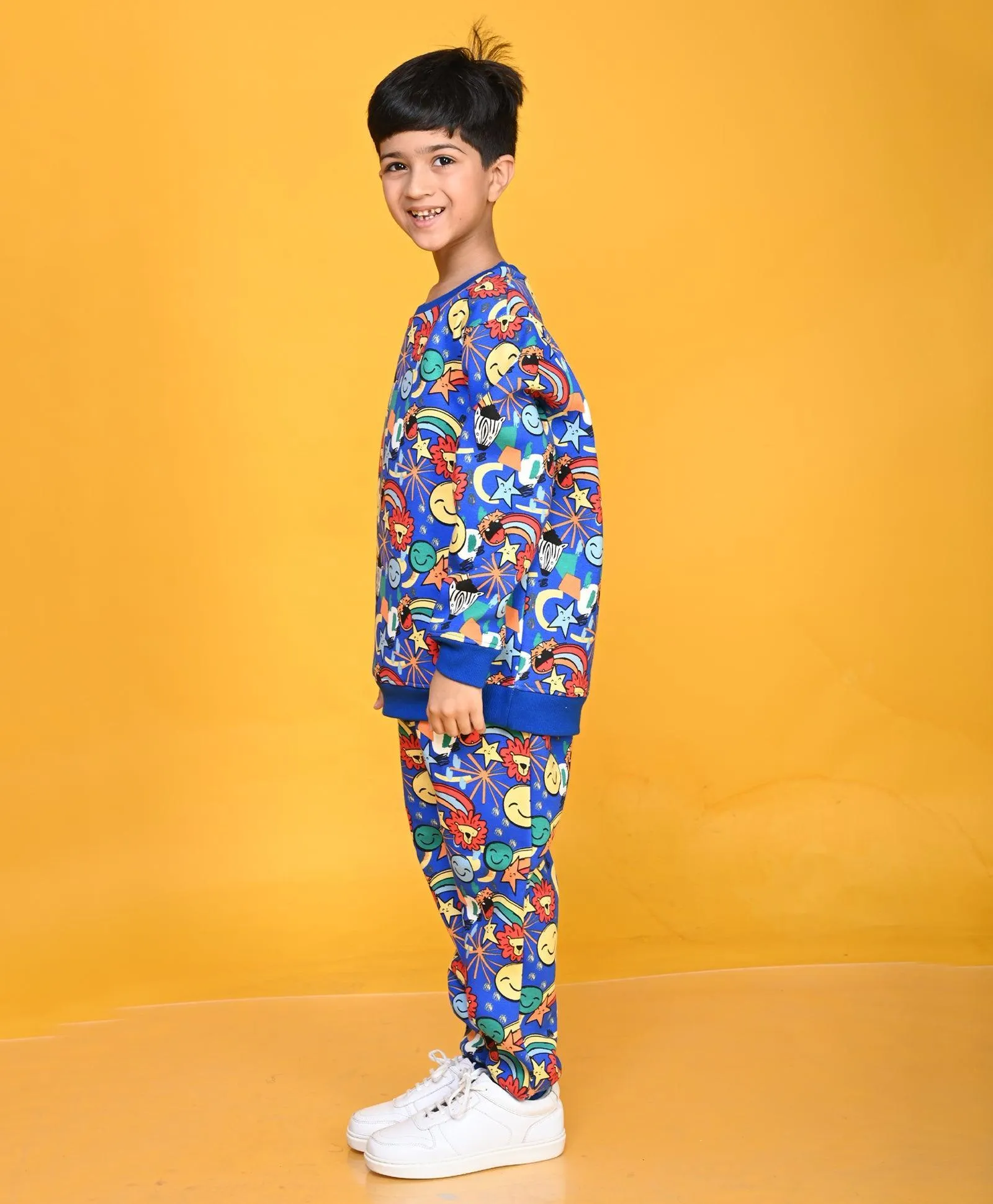 ANIMAL BLUE FLEECE SWEATSHIRT JOGGER SET - BLUE