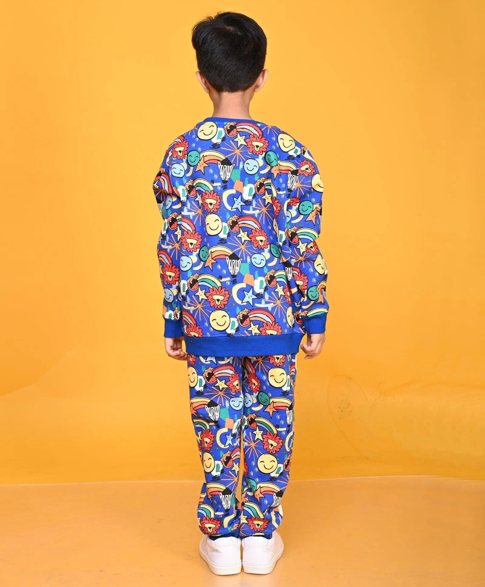 ANIMAL BLUE FLEECE SWEATSHIRT JOGGER SET - BLUE