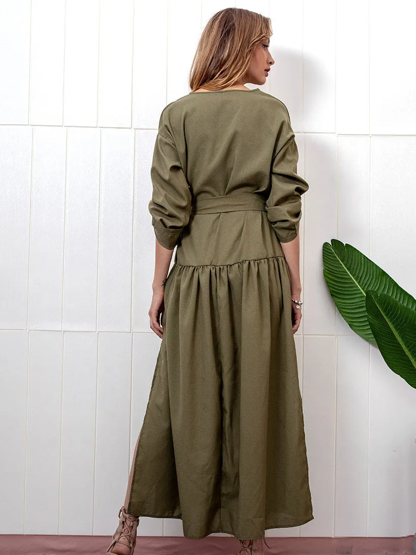 Autumn and Winter New Long-sleeved Dress Long Skirt Women's Clothing