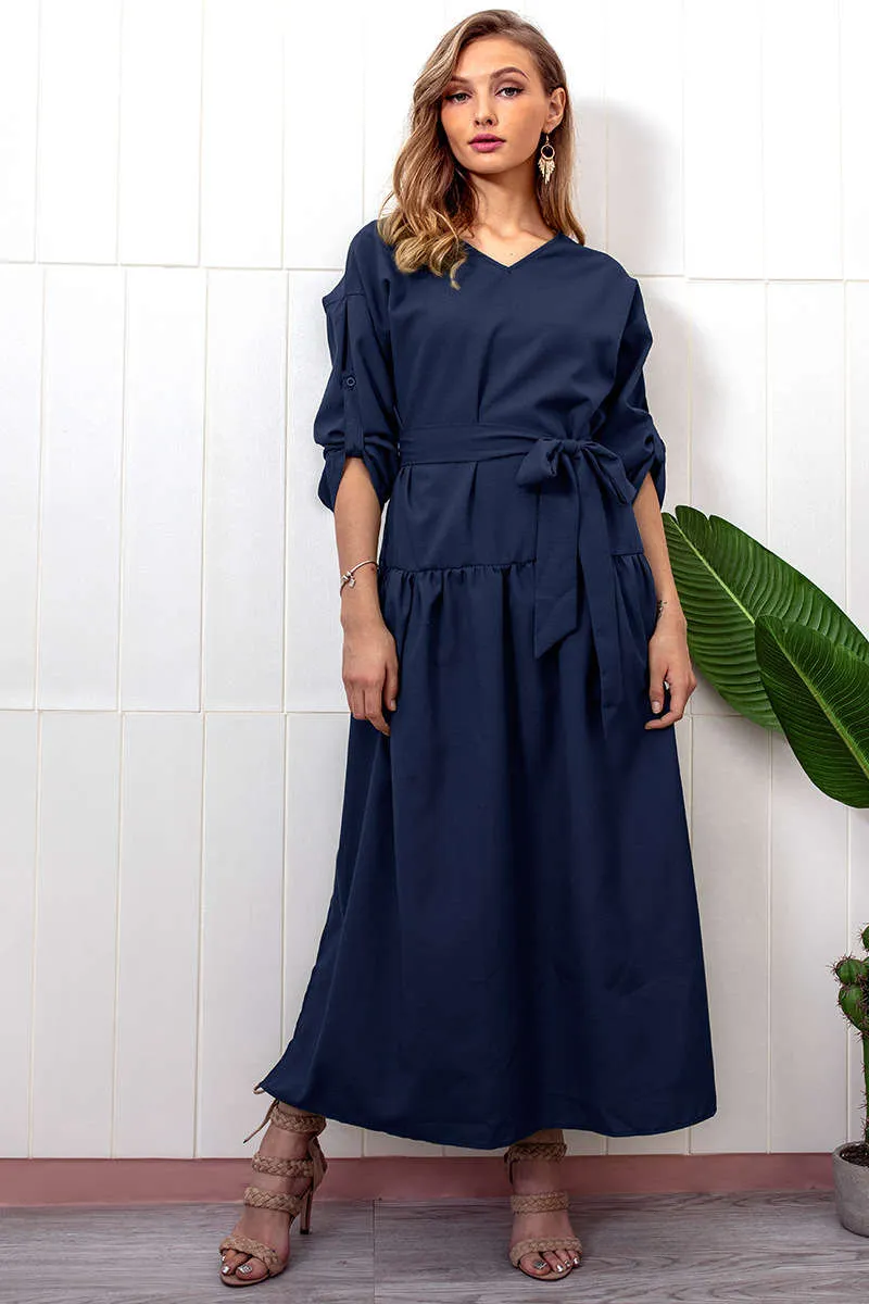 Autumn and Winter New Long-sleeved Dress Long Skirt Women's Clothing