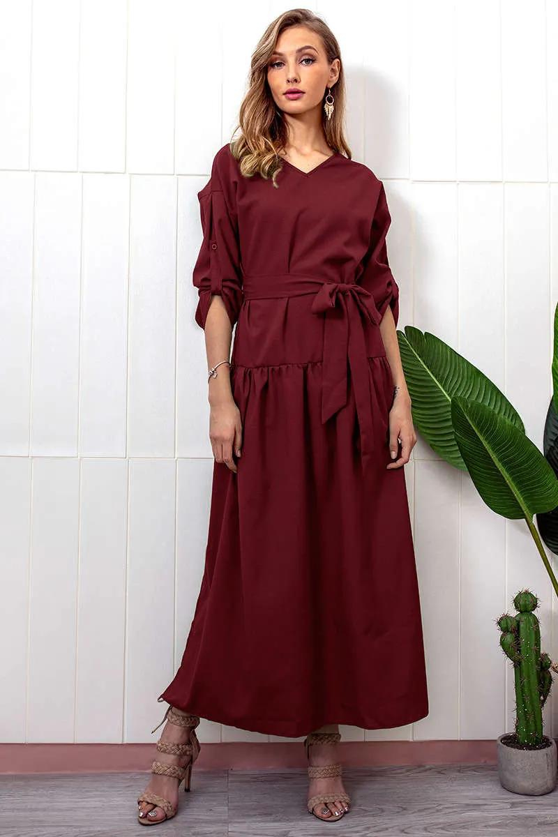 Autumn and Winter New Long-sleeved Dress Long Skirt Women's Clothing