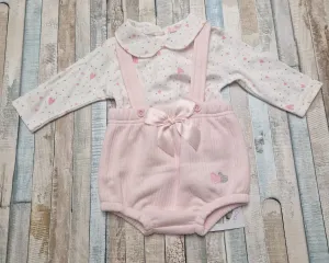 Baby Girls 2 Piece Heart Design Romper Set