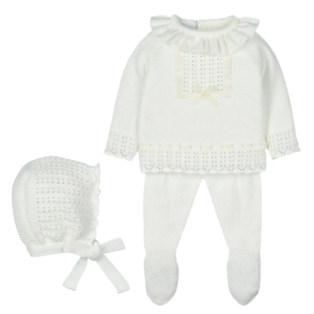 Baby Girls Cream Knitted Set