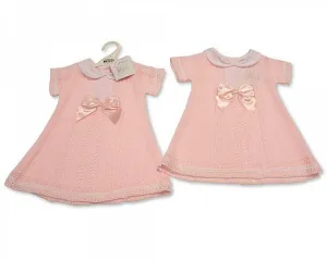 Baby Girls Knitted Dress with Bow (0-9 Months) Bw-10-001