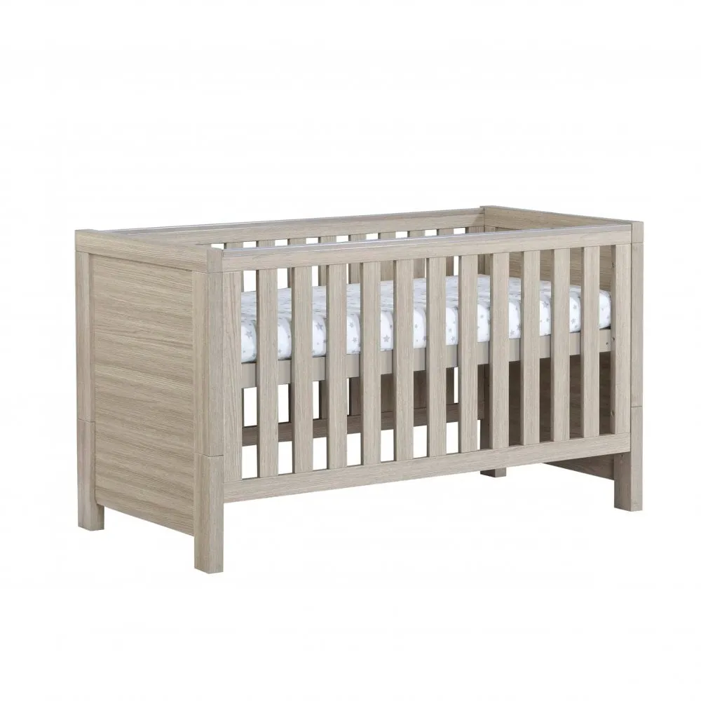 Babymore Luno 2 piece Cot Bed with Underdrawer & Changing Unit - Oak