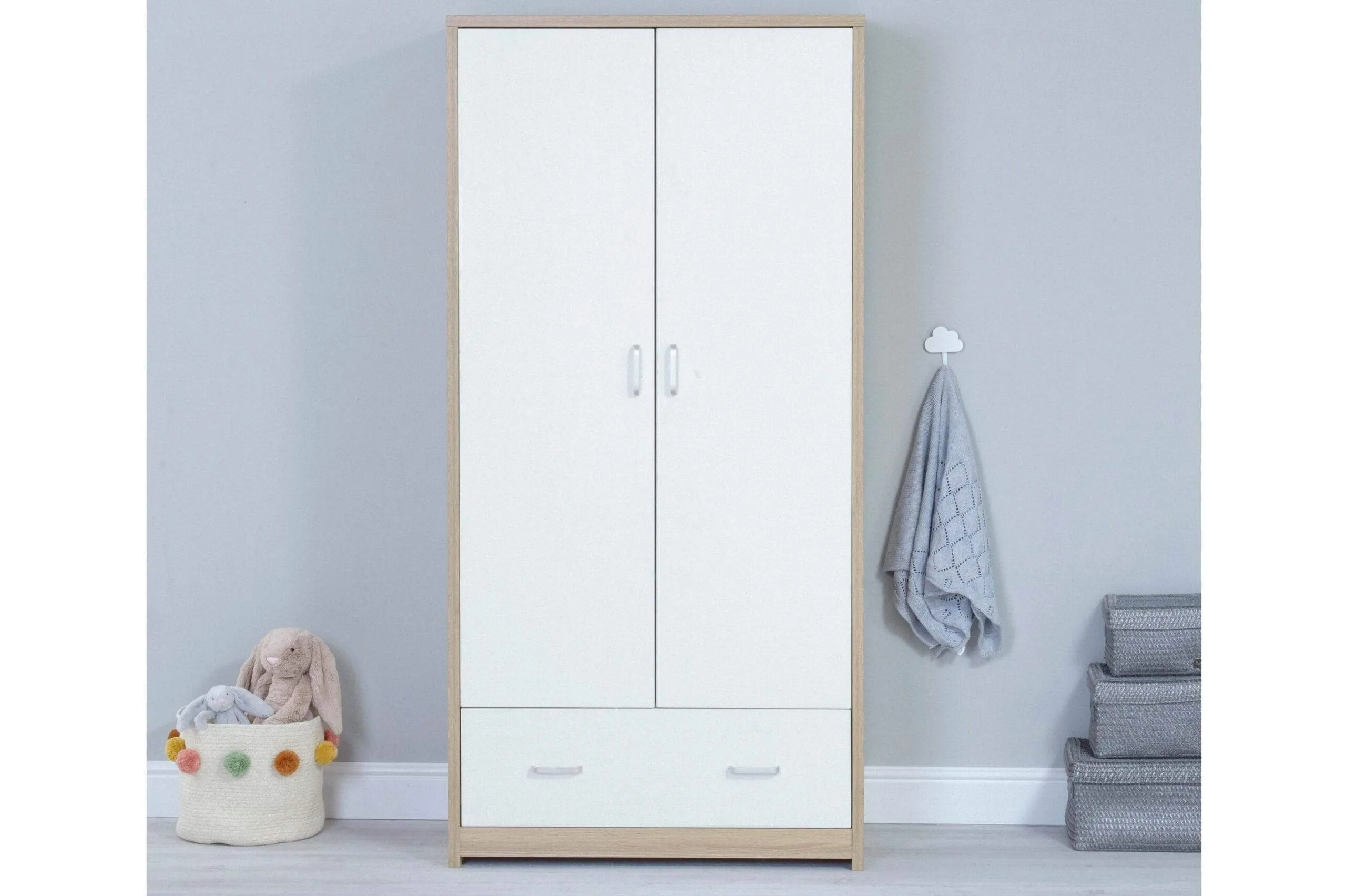 Babymore Luno 3 Piece Furniture Set - White Oak