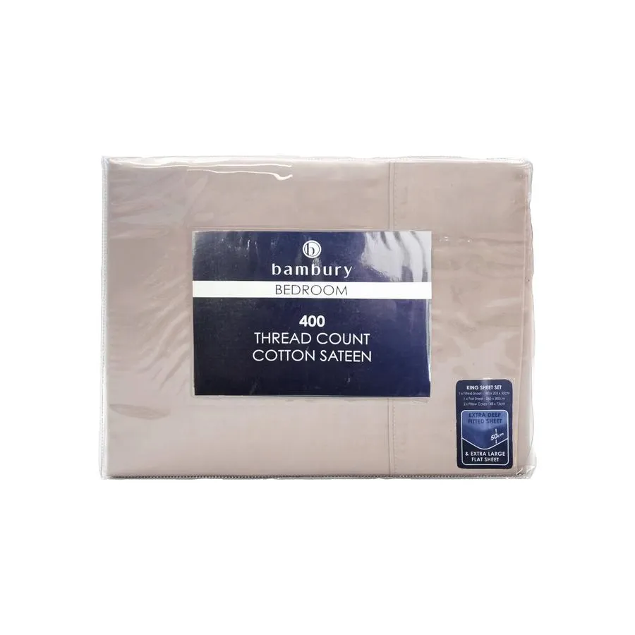 Bambury 400TC Sheet Sets - King Size - 3 Colours