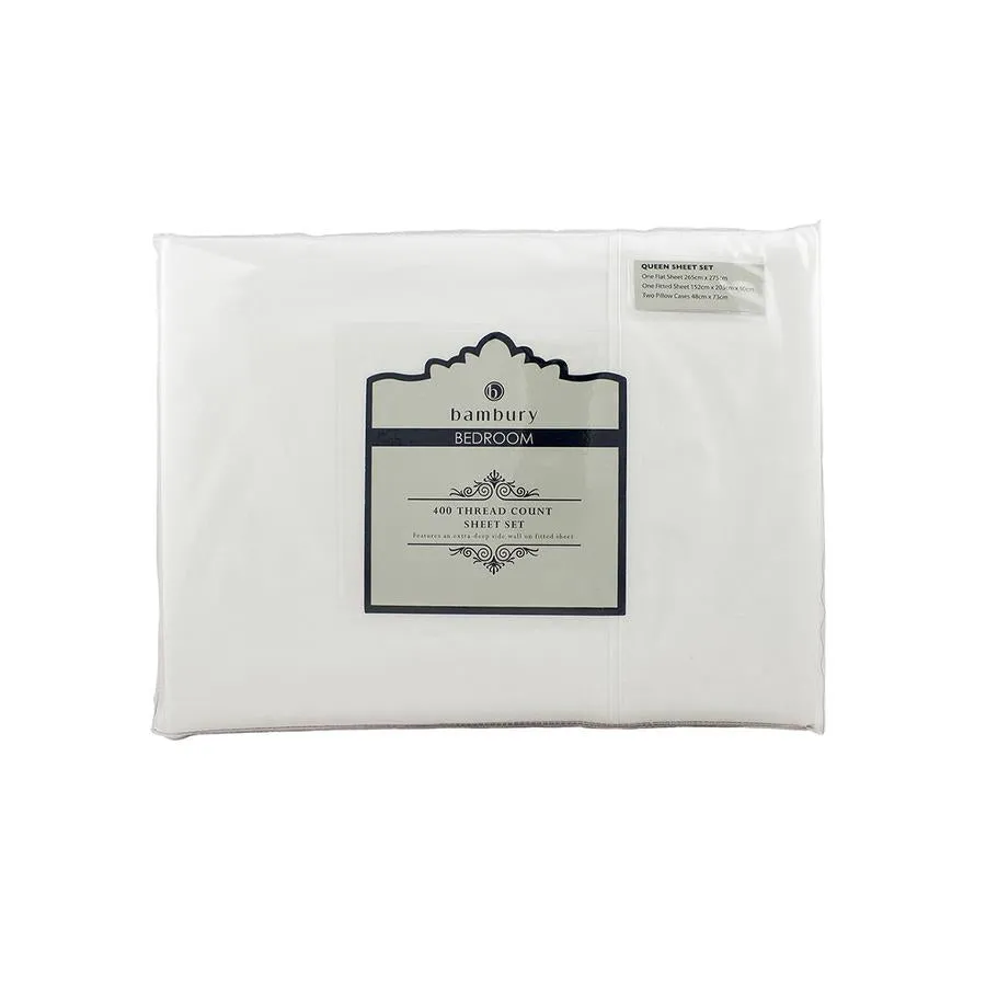 Bambury 400TC Sheet Sets - King Size - 3 Colours