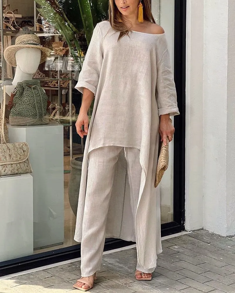 Begoña® | Casual linen set for women