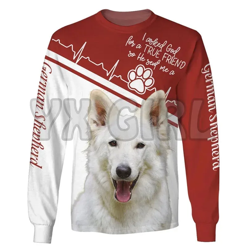 Best Friend For Life German Shepherd 3d Printed Sweatshirts Men For Women Pullovers Unisex Tops