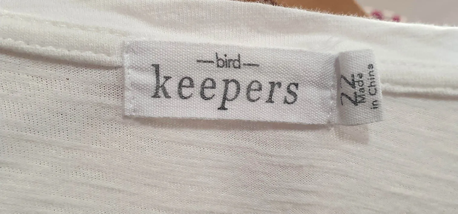 Bird Keepers white tee size 22