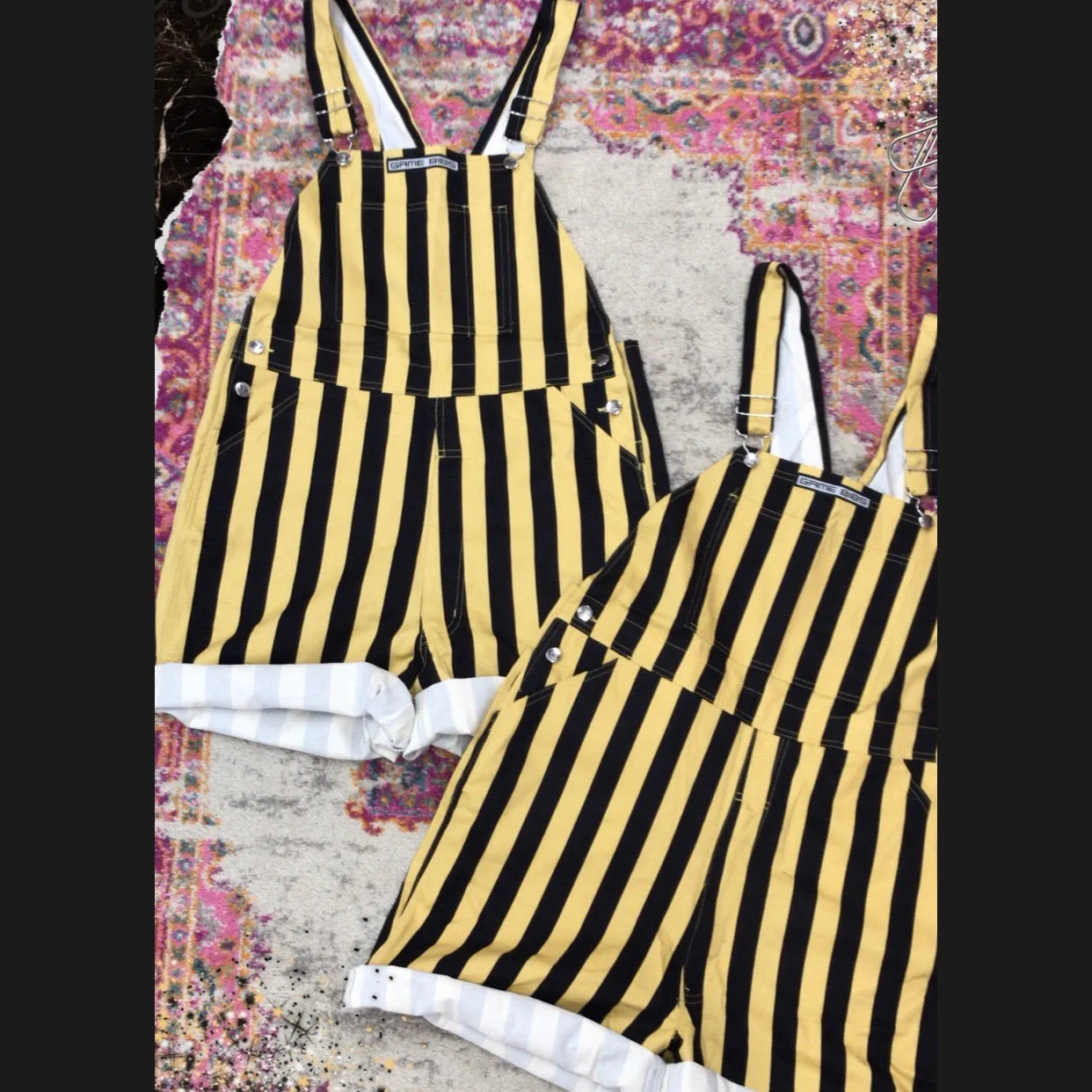 Black & Gold Overalls
