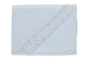 Blue Hand Smocked Blanket