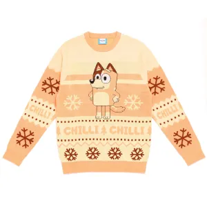 Bluey 'Chilli' Adults Knitted Christmas Jumper