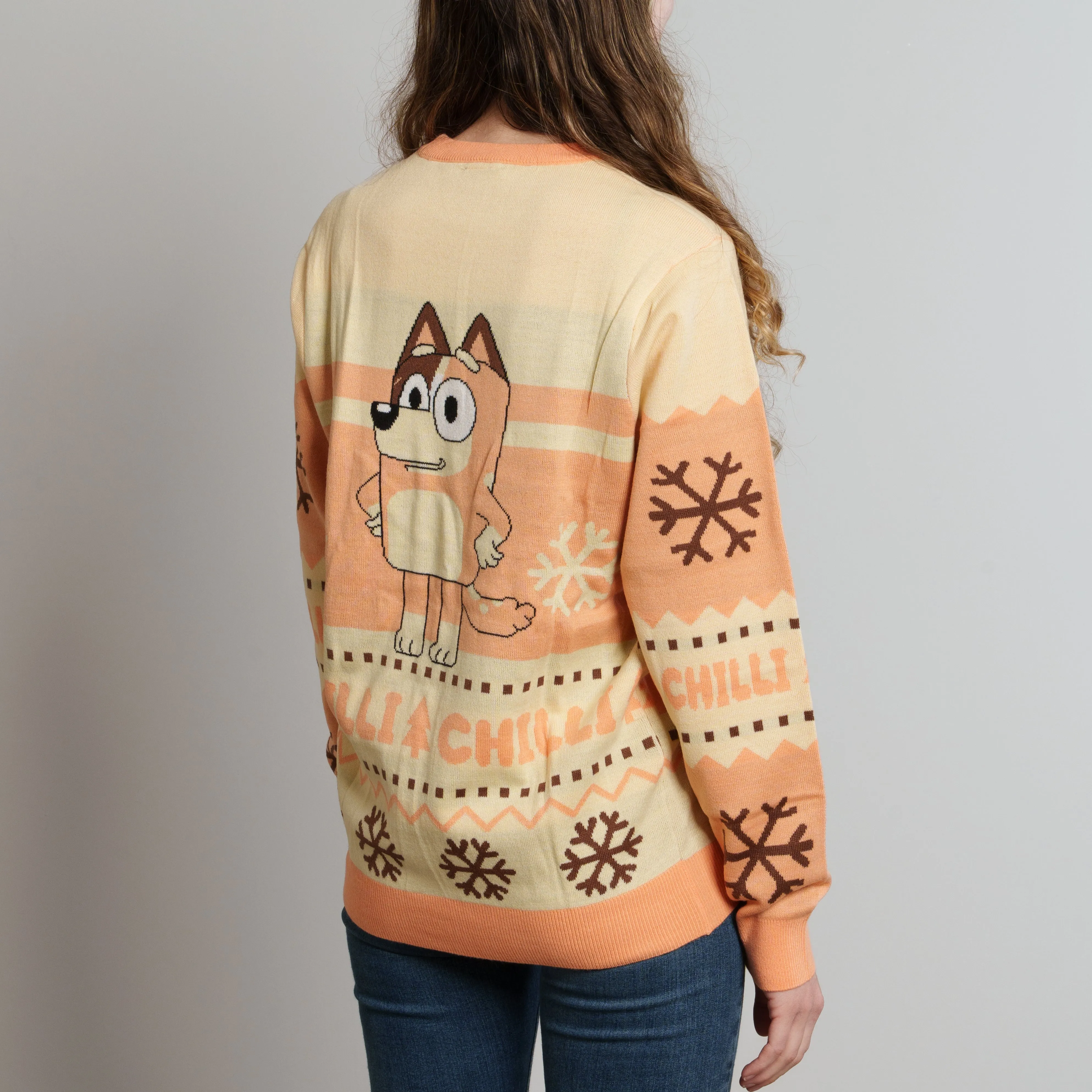 Bluey 'Chilli' Adults Knitted Christmas Jumper