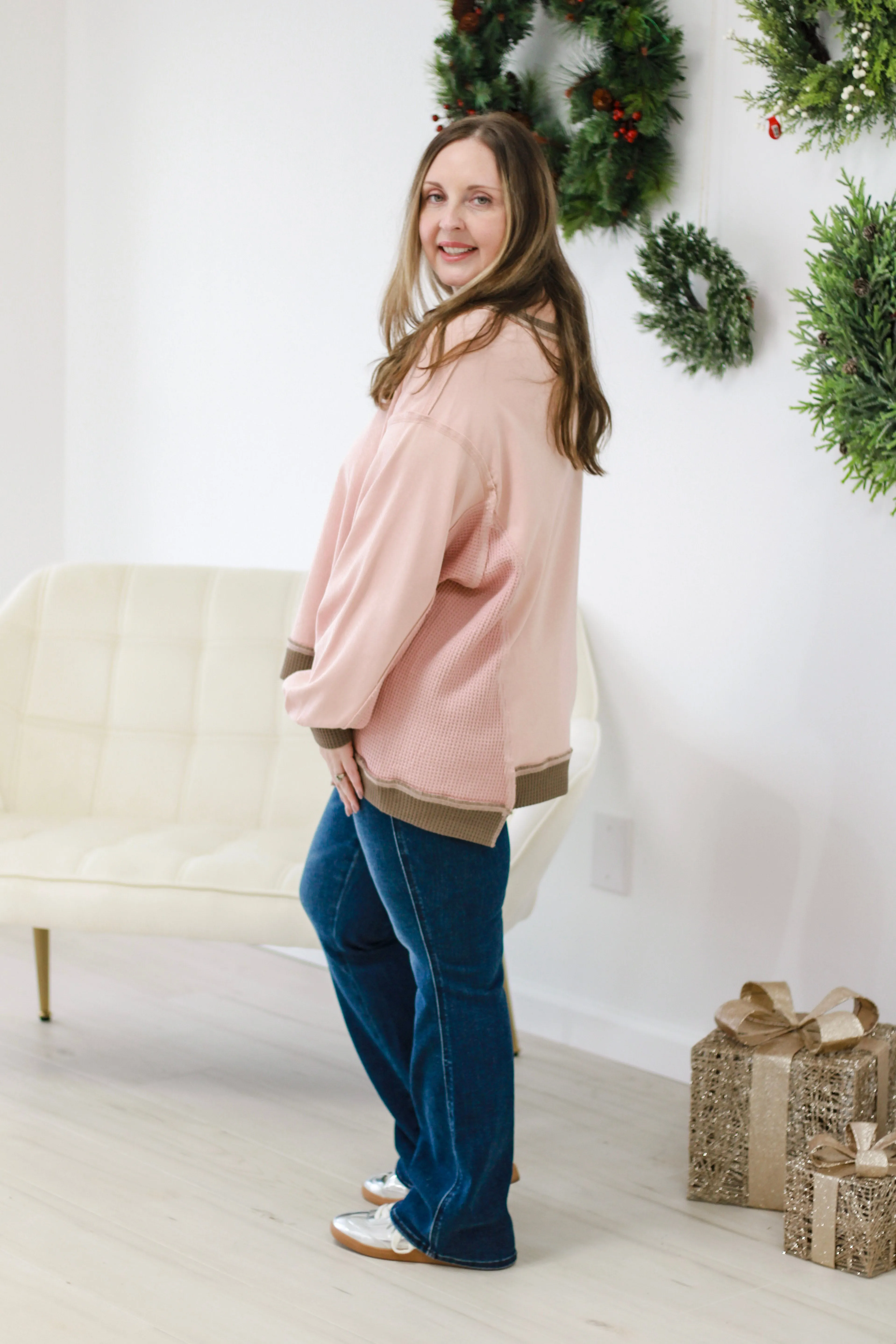 Blushing Favorite Oversized Pullover