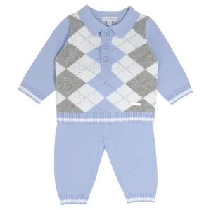Boys Argyle Knit 2 Piece Set
