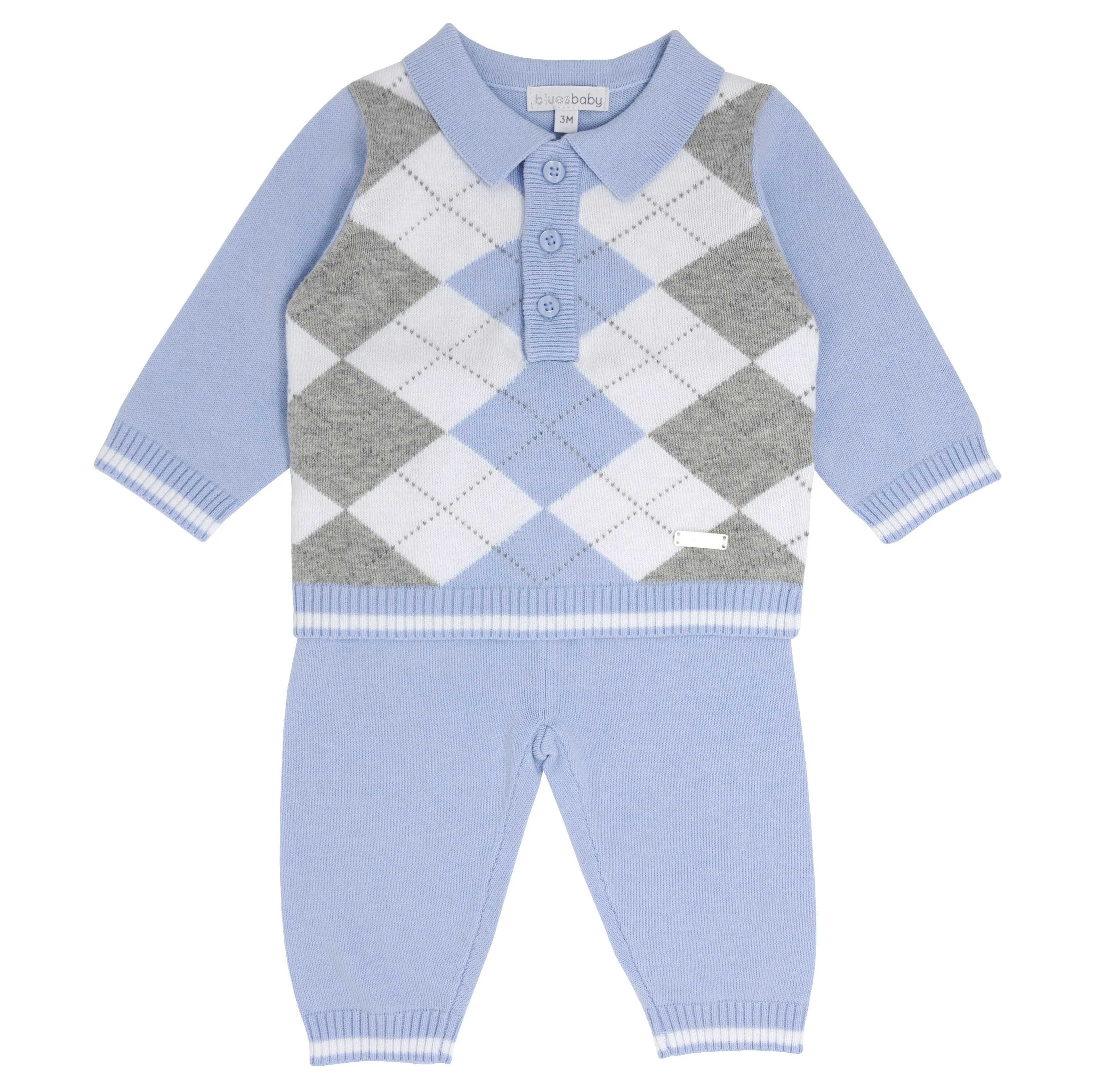 Boys Argyle Knit 2 Piece Set