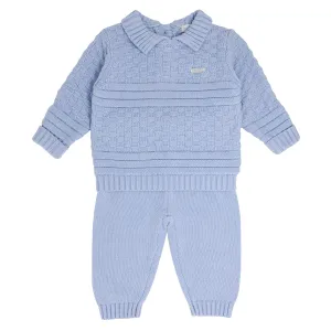 Boys Blue Knitted 2 Piece Set