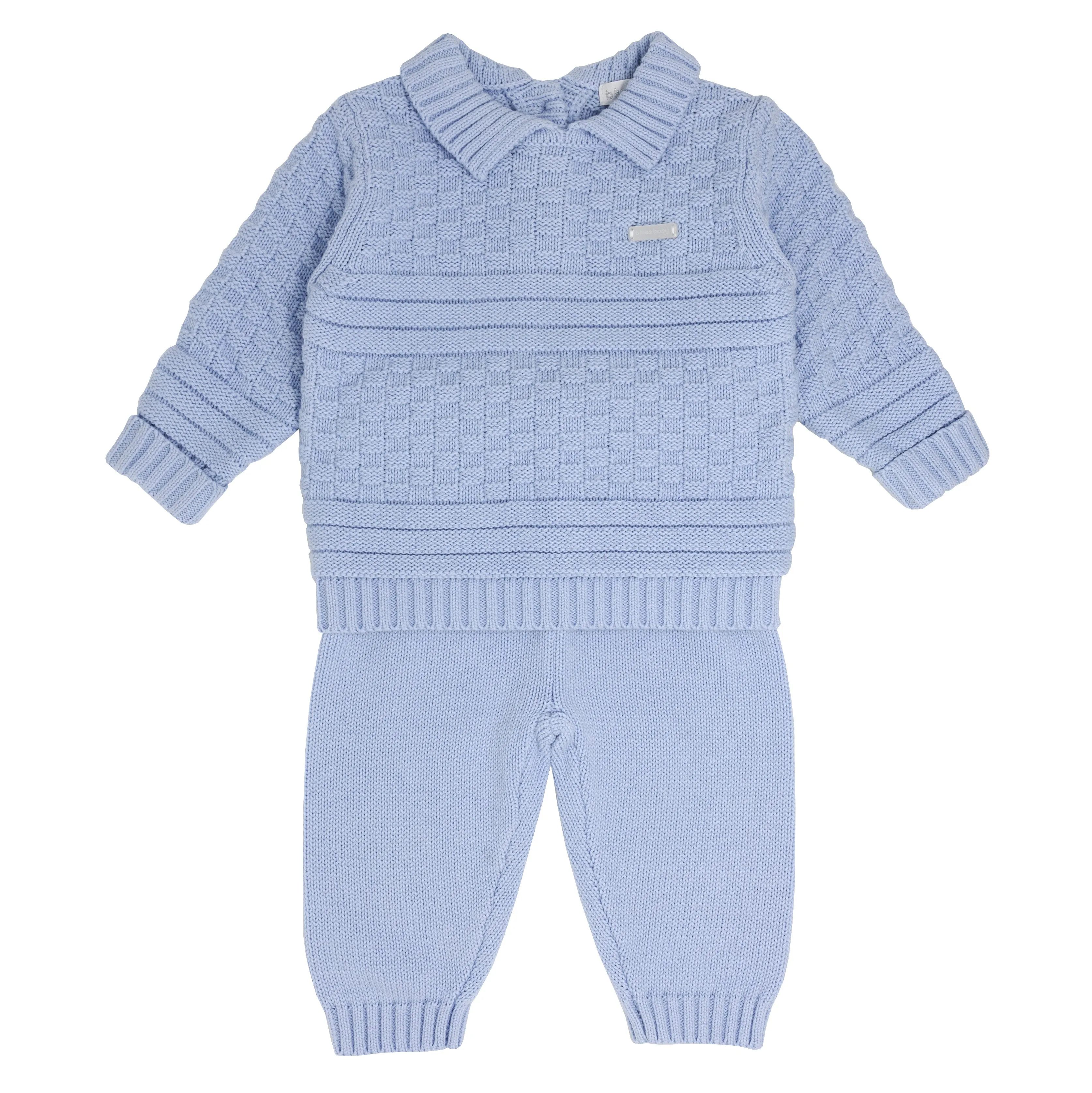 Boys Blue Knitted 2 Piece Set