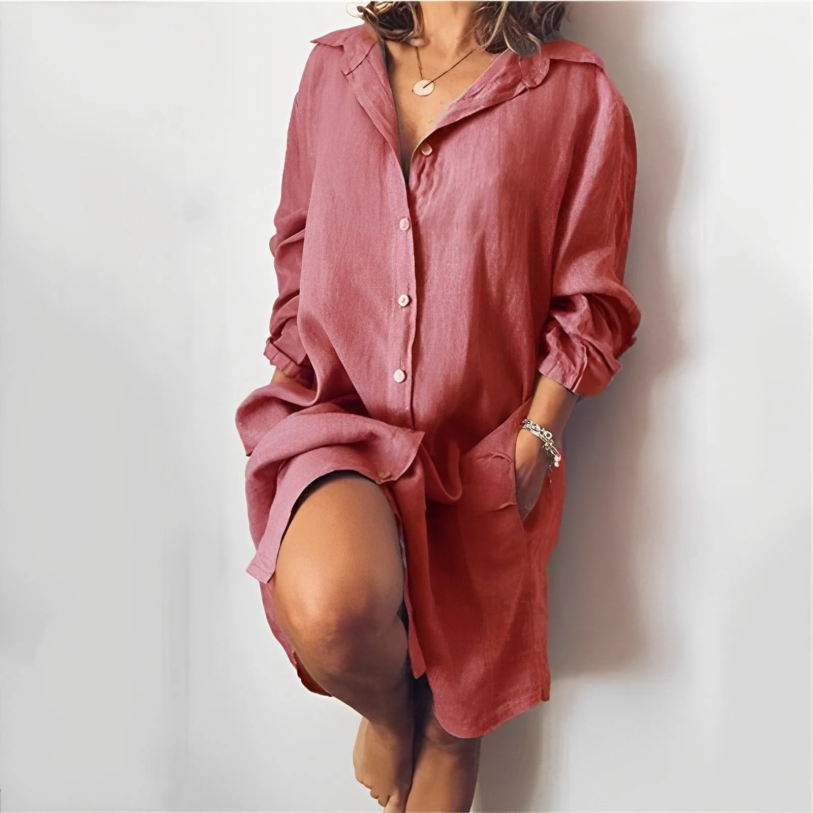 Bubbie® | Casual Linen Blouse For Everyday Wear
