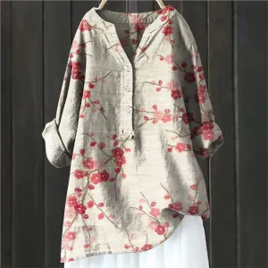 Bucaro® | Casual Floral Print Blouse