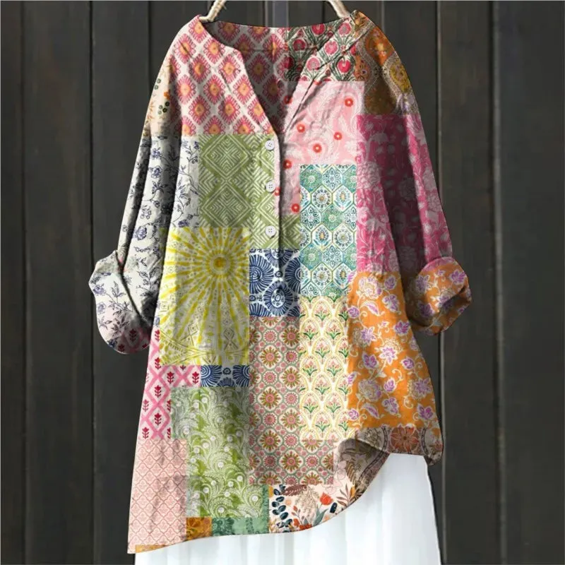 Bucaro® | Casual Floral Print Blouse