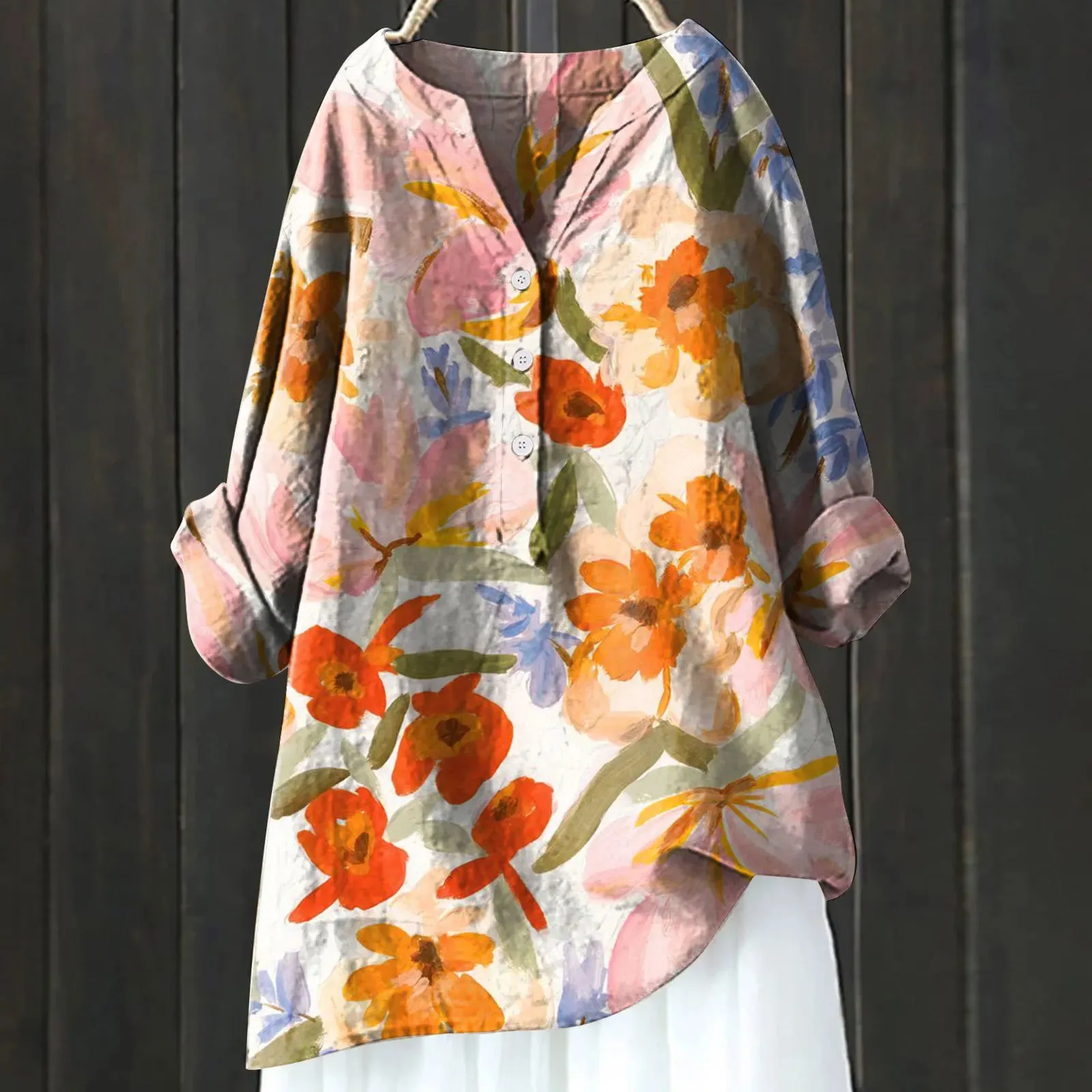 Bucaro® | Casual Floral Print Blouse