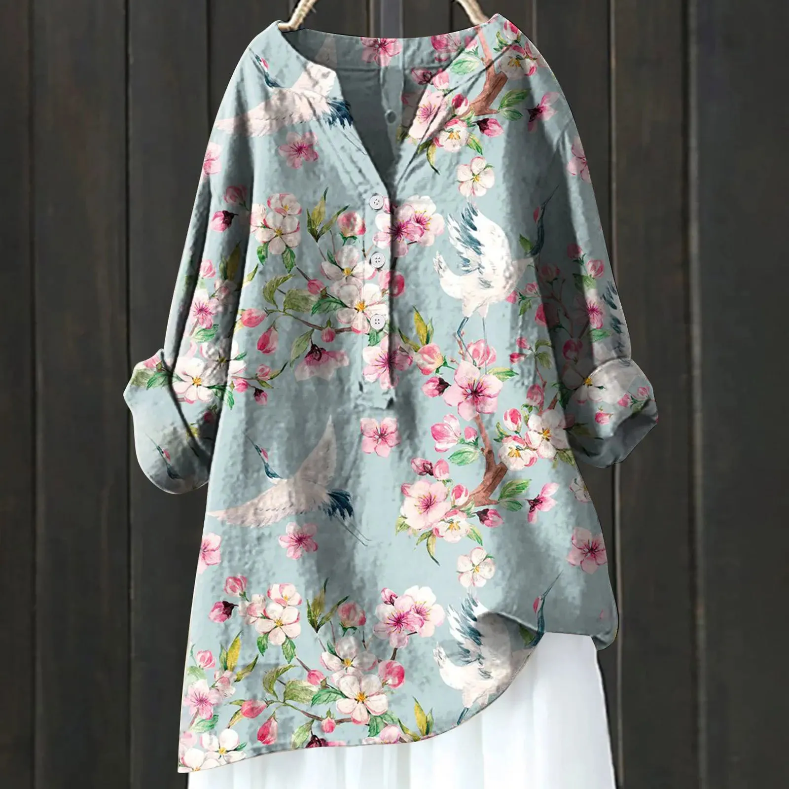 Bucaro® | Casual Floral Print Blouse