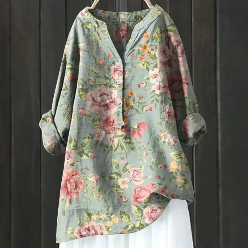 Bucaro® | Casual Floral Print Blouse