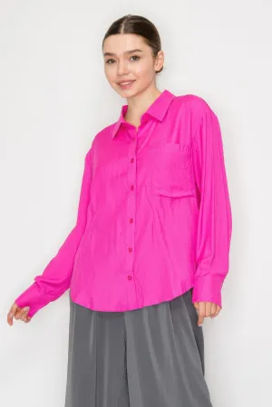 Button Down Collared Linen Shirt