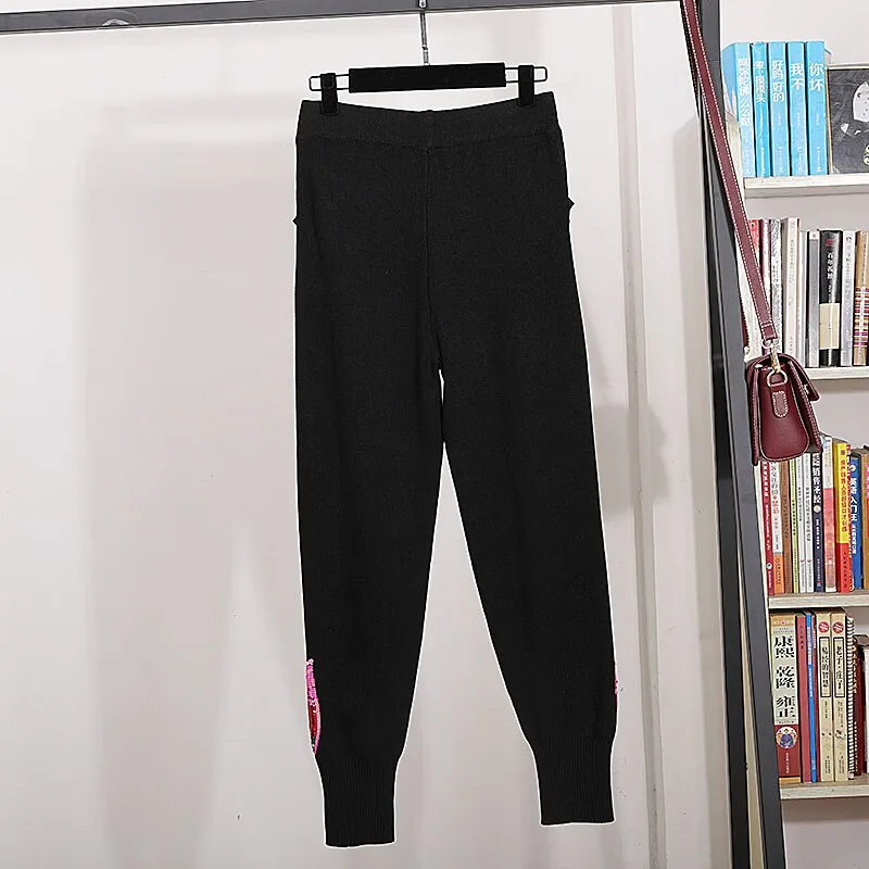 Casual Women Knitted sets Large size