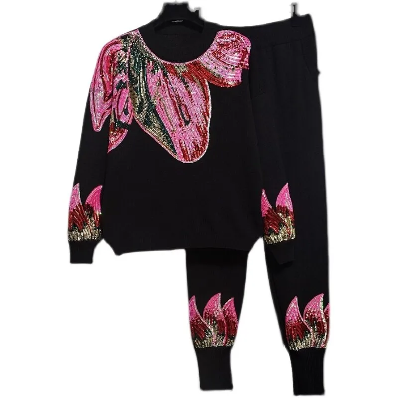 Casual Women Knitted sets Large size
