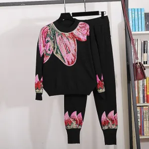 Casual Women Knitted sets Large size