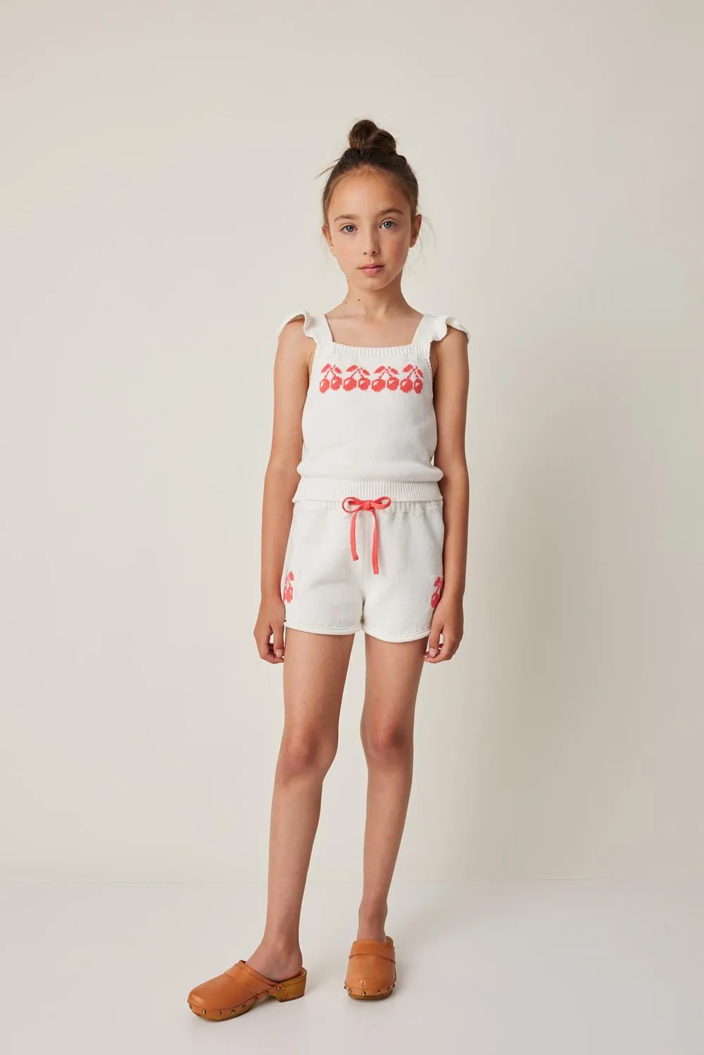 Cherries Jacquard Knit Shorts
