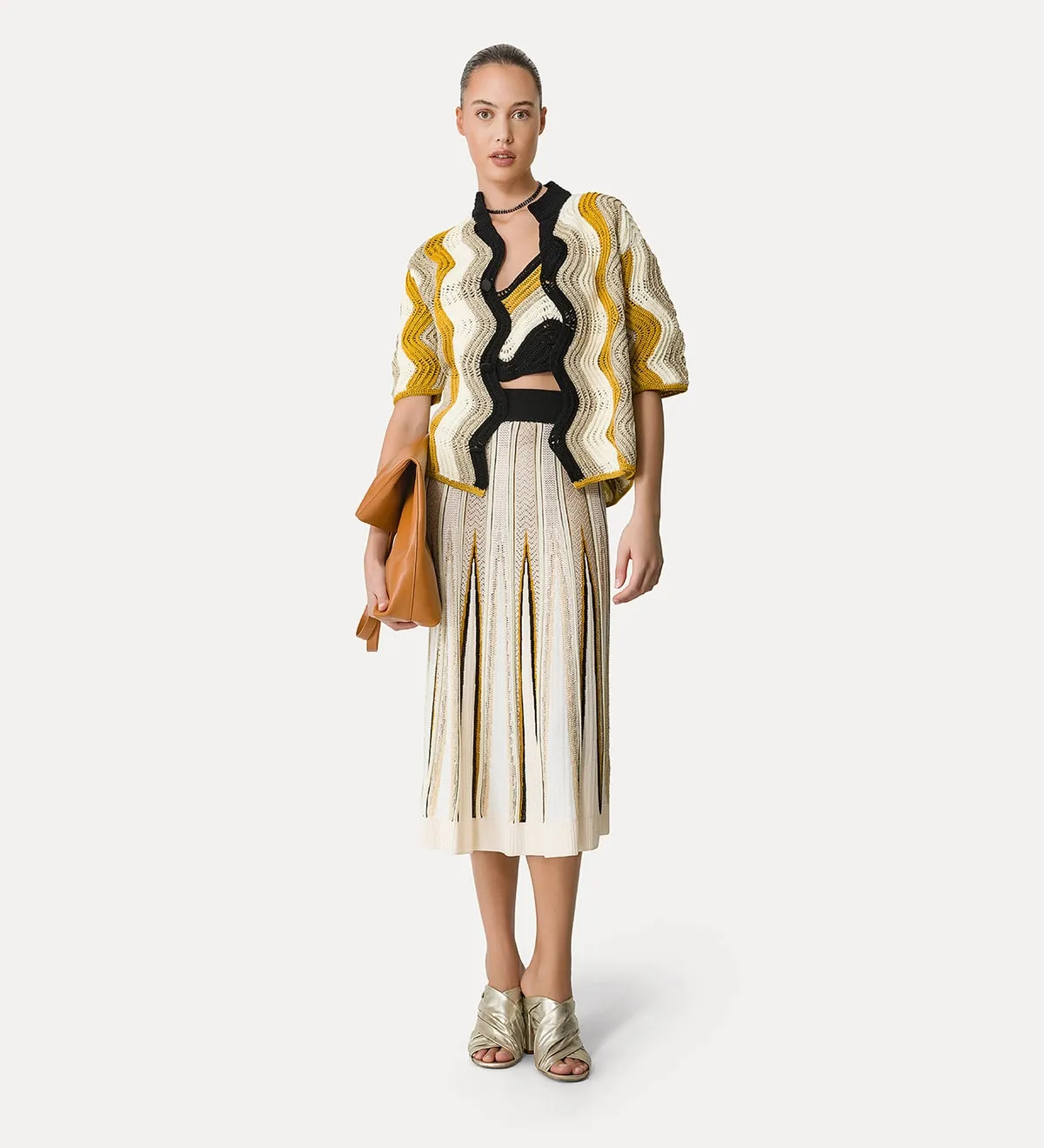 Chevron Stitch Skirt - Bamboo