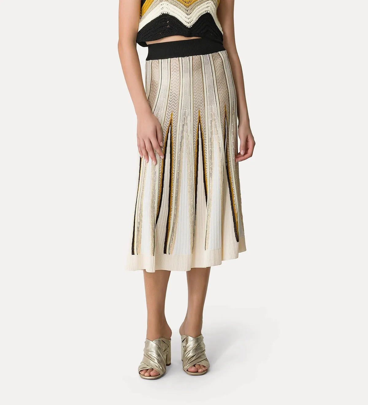 Chevron Stitch Skirt - Bamboo