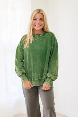 Close to Me Pullover in Dark Green