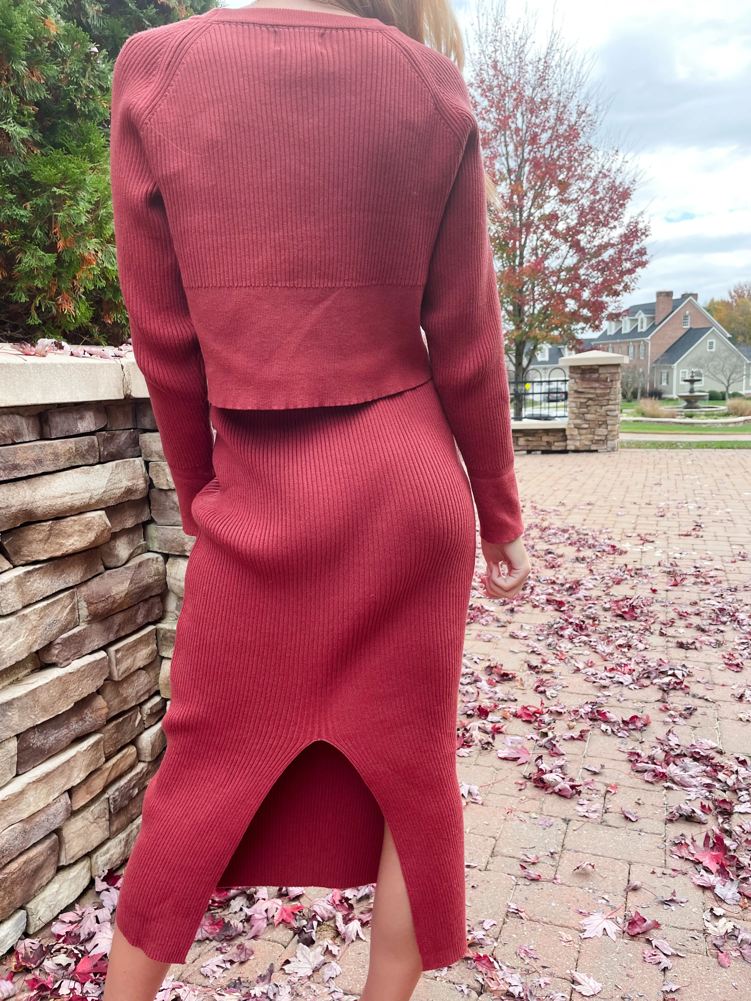 Comfort & Joy Knit Skirt Set