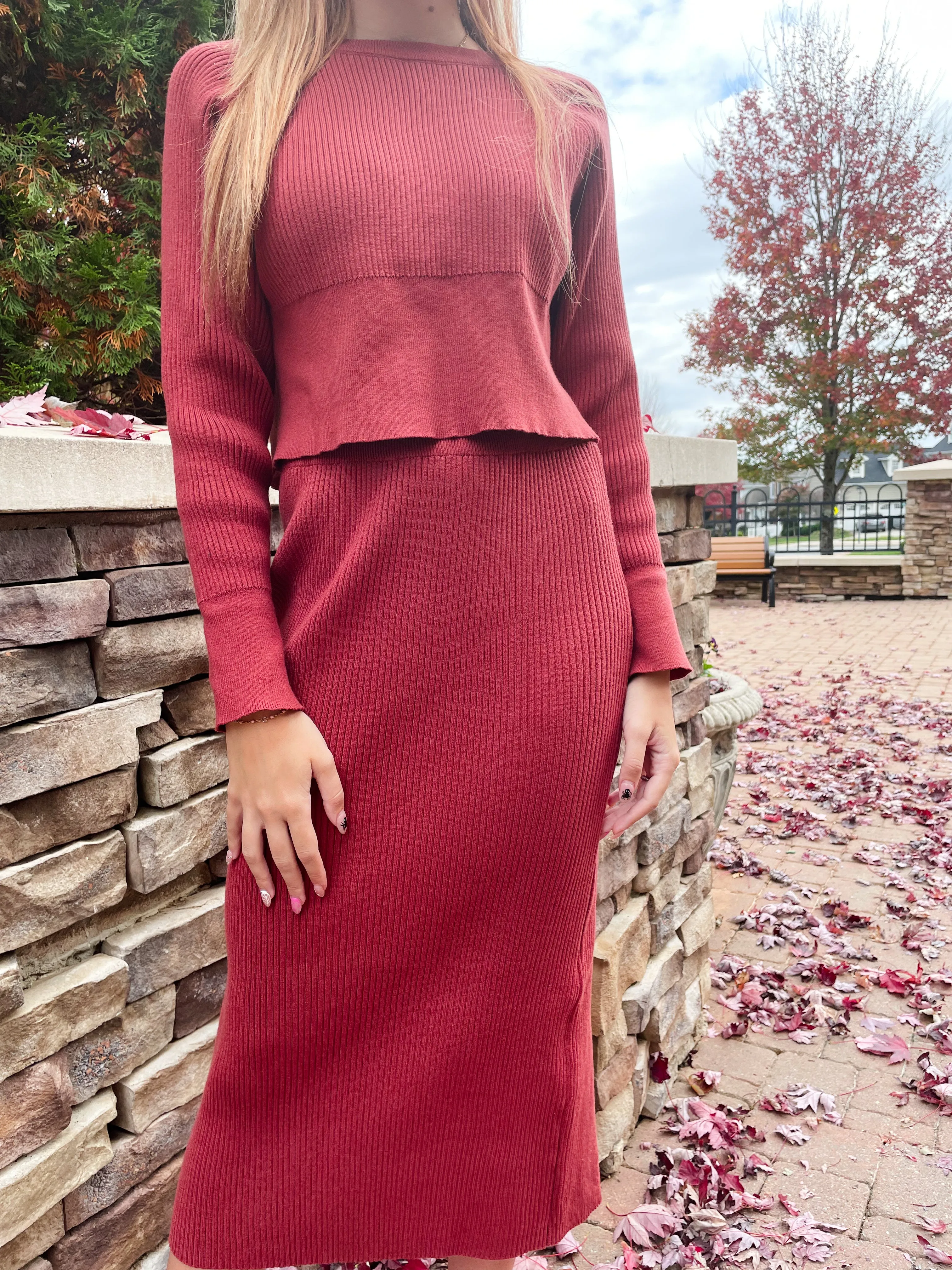 Comfort & Joy Knit Skirt Set